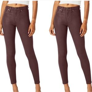 Lucky Brand Red Charlie Coated Skinny Jeans